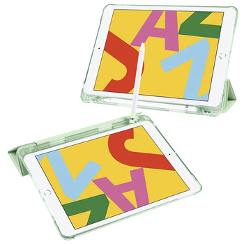 Калъф за iPad 10 2 Case Pencil Holder Smart Tablet Cover за iPad 10.2 7 8 9 9th Generation Case 2021 2020 9.7 Air 4 3 2 Pro 11