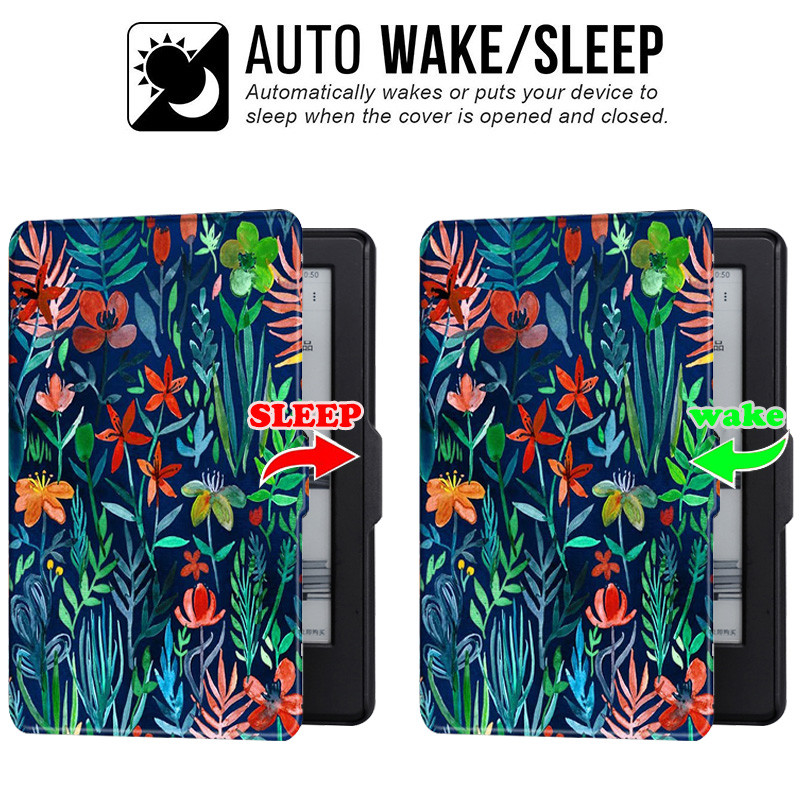 Kindle 8 futrālis Kindle 8. paaudzes 2016. gada izlaišanas Ereader e-grāmatai ar automātisku miega/pamošanās pretestību Kindle modelim SY69JL