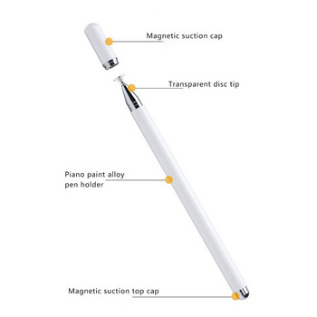 2 бр. Магнитна писалка Стилус Универсален таблет за рисуване Сензорни химикалки с капацитивен екран за мобилен телефон с Android Аксесоари за интелигентен молив