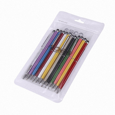 10 bucăți/set stilouri universale 2 în 1 din metal cu stilouri cu bile cu ecran tactil Stylo pentru toate ecranele capacitive pentru cadou Dropship