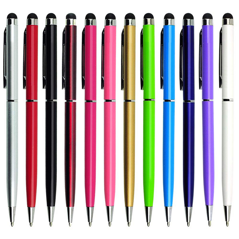 10 bucăți/set stilouri universale 2 în 1 din metal cu stilouri cu bile cu ecran tactil Stylo pentru toate ecranele capacitive pentru cadou Dropship