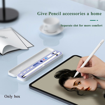 Кутия за съхранение на моливи за Apple Pencil 1st 2nd Преносим калъф за носене Държач за писалка за писалки за iPad Рисуващи химикалки Аксесоари за таблети