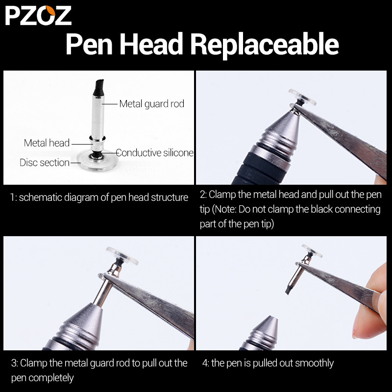 PZOZ rašiklis telefonui Metalinis jutiklinis ekranas Stylus apple Pieštukas iphone 11 pro xiaomi note 8 Redmi K30 mi 8 9 Samsung note 8