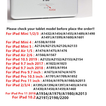 Funda for iPad Pro 11 2018 2020 Θήκη Δερμάτινο κάλυμμα βάσης tablet για iPad 9.7 Air 2/1 Pro 10.5 Air 10.5 10.2 2019 Mini 2345 Coque