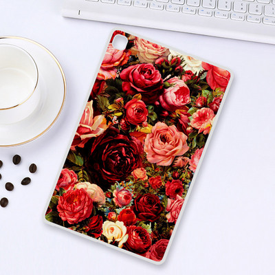 Θήκη tablet για Realme Pad 10,4 ιντσών 2021 Cute Cat Flower Painted Silicone Back for Realme Pad 2021 Cases Cover Funda