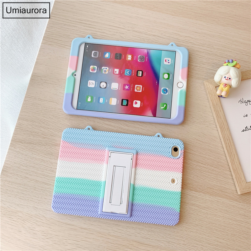 Dječja torbica Rainbow za iPad Mini 5 6 9.7 7th 8th 9th Gen 2021 Silicon Stand Tablet Cover za iPad Air 2 3 4 10.9 Pro 11 2020 Case