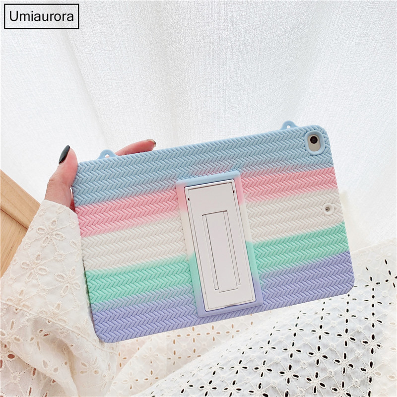 Dječja torbica Rainbow za iPad Mini 5 6 9.7 7th 8th 9th Gen 2021 Silicon Stand Tablet Cover za iPad Air 2 3 4 10.9 Pro 11 2020 Case