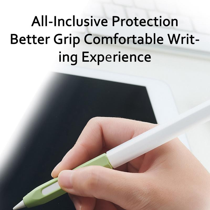 Silikona uzmava viedajiem zīmuļiem 2. paaudzes vieglas pildspalvas apvalka apvalks, mīksts aizsargājošs zīmuļa roktura turētāja piederumi