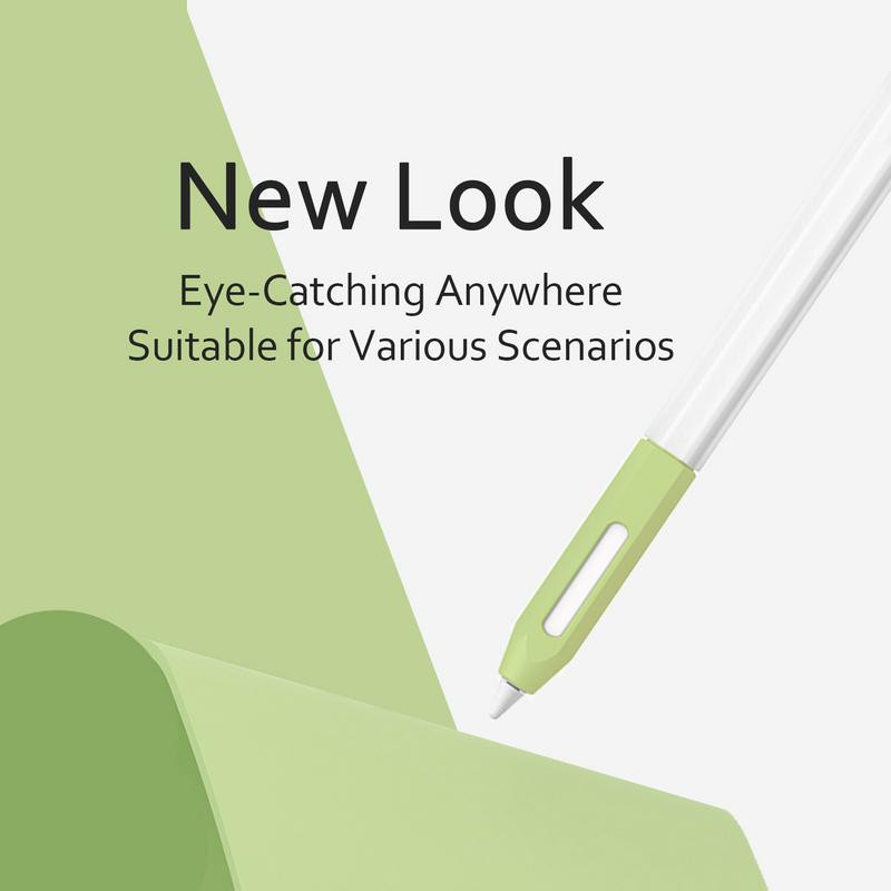 Silikona uzmava viedajiem zīmuļiem 2. paaudzes vieglas pildspalvas apvalka apvalks, mīksts aizsargājošs zīmuļa roktura turētāja piederumi