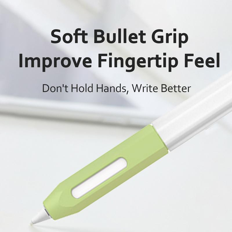 Silikona uzmava viedajiem zīmuļiem 2. paaudzes vieglas pildspalvas apvalka apvalks, mīksts aizsargājošs zīmuļa roktura turētāja piederumi