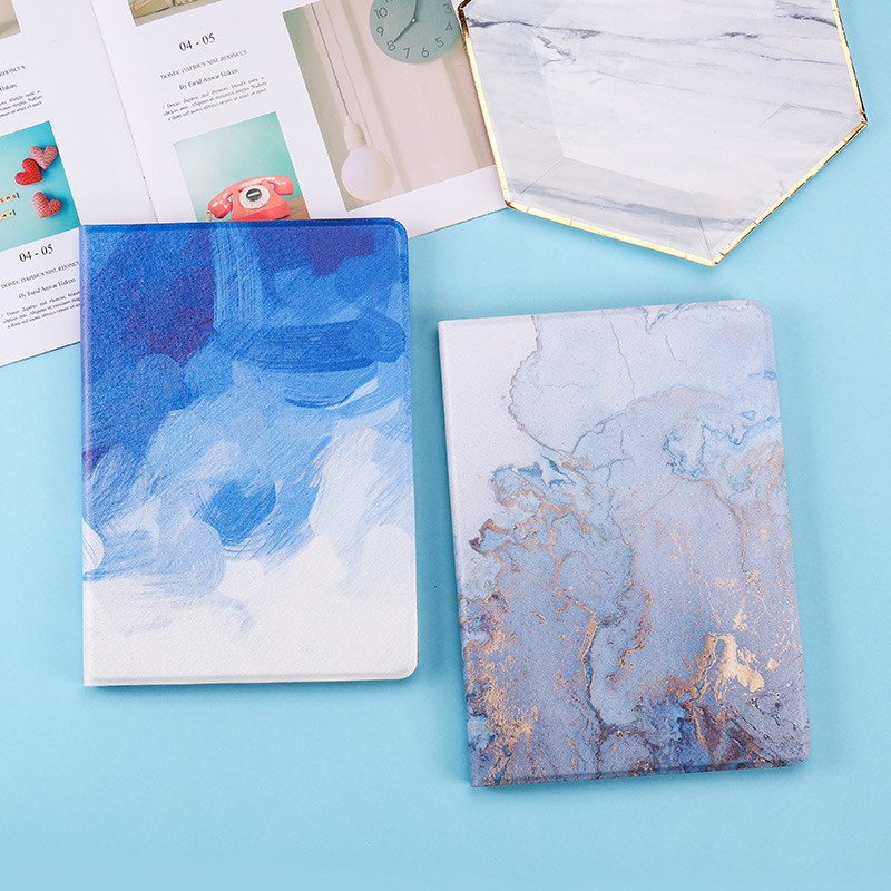 Πολυτελές μαρμάρινο σχέδιο pu Δερμάτινη θήκη για Apple iPad Air 2 9,7 ιντσών Flip wake up Stand Smart Cover for iPad Air2 iPad A1566 A1567