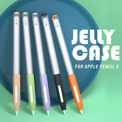 Puha szilikon ceruza tok, kompatibilis az Apple Pencil 2. Illesztő Stylus védőhüvely borítóval, elveszésgátló tolltartó