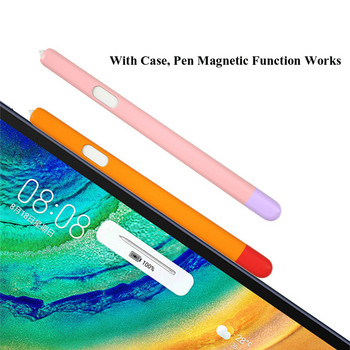 Двуцветен дизайн силиконов калъф за Samsung Galaxy Tab S6 Lite S7 писалка молив защитен ръкав стилус сензорна писалка капак S Pen Funda