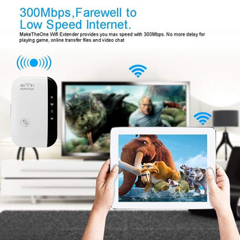 Ασύρματο WiFi Repeater 300Mbps Router Extender 802.11N/B/G Wi-fi Ενισχυτές σήματος κεραίας δικτύου Ενισχυτής Κρυπτογράφηση Wps