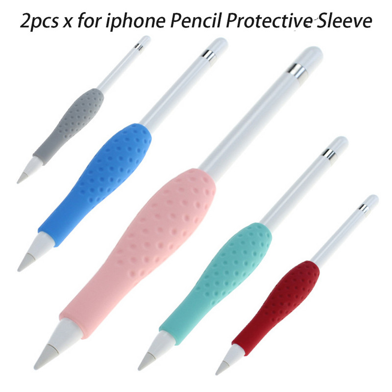 2 komada ručke Poklopac Stylus otporan na udarce Zaštitna navlaka Dodaci Mekani silikonski držač s kratkim ručkom Prijenosni za Apple Pencil