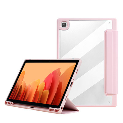 „Samsung Tab A8 A7 2022 Case“ pieštuko laikiklis Prabangus skaidrios nugaros išmanusis dėklas, skirtas Funda Galaxy Tab A8 2022 A7 S6 Lite SM X200 T500