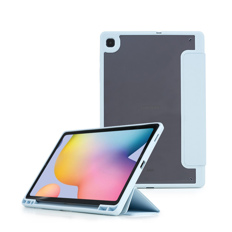 „Samsung Tab A8 A7 2022 Case“ pieštuko laikiklis Prabangus skaidrios nugaros išmanusis dėklas, skirtas Funda Galaxy Tab A8 2022 A7 S6 Lite SM X200 T500