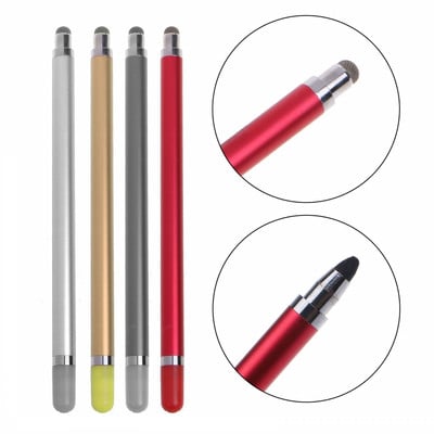 Stylus Pen 2 in 1 ierīcēm ar skārienekrāniem Gumijas uzgaļi kapacitatīvs irbuļa zīmulis Xiaomi Huawei Samsung Android tālruņa planšetdatoram