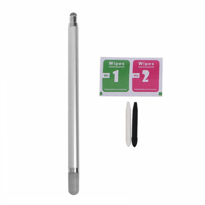 Stylus Pen 2 in 1 ierīcēm ar skārienekrāniem Gumijas uzgaļi kapacitatīvs irbuļa zīmulis Xiaomi Huawei Samsung Android tālruņa planšetdatoram