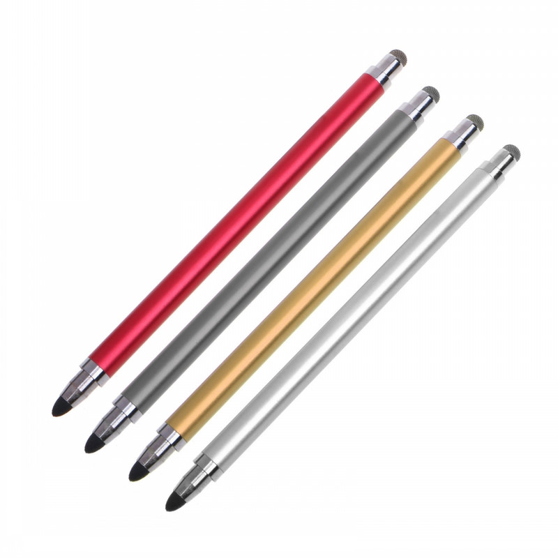 Stylus Pen 2 in 1 ierīcēm ar skārienekrāniem Gumijas uzgaļi kapacitatīvs irbuļa zīmulis Xiaomi Huawei Samsung Android tālruņa planšetdatoram