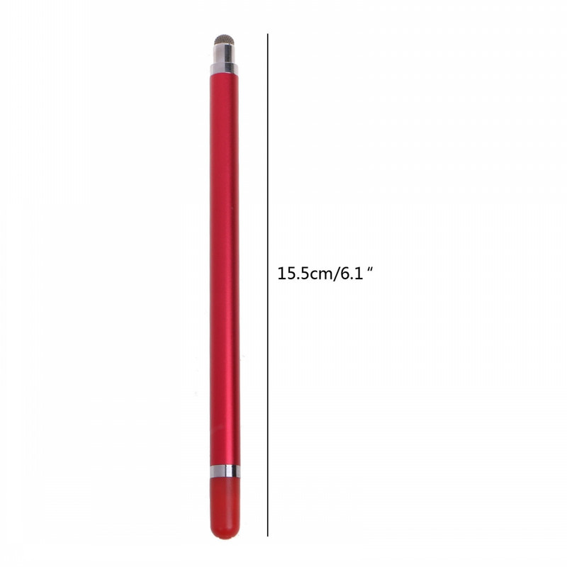 Stylus Pen 2 in 1 ierīcēm ar skārienekrāniem Gumijas uzgaļi kapacitatīvs irbuļa zīmulis Xiaomi Huawei Samsung Android tālruņa planšetdatoram