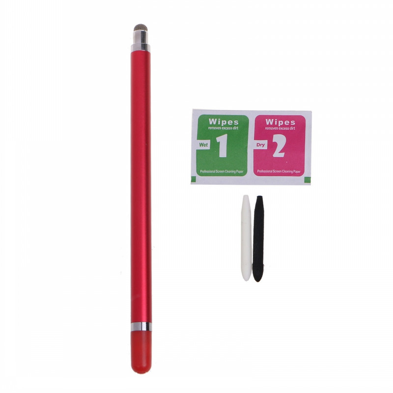 Stylus Pen 2 in 1 ierīcēm ar skārienekrāniem Gumijas uzgaļi kapacitatīvs irbuļa zīmulis Xiaomi Huawei Samsung Android tālruņa planšetdatoram