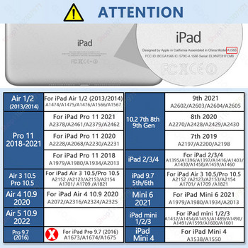 Funda Нов ipad 9-то поколение с държач за молив iPad 10,2 инча iPad 9 8 7 Тройна стойка Smart Case за ipad air 5-то поколение