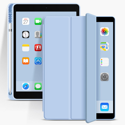 Funda Új ipad 9. generáció ceruzatartóval iPad 10,2 hüvelykes iPad 9 8 7 háromrészes állványos intelligens tok ipad air 5. generációhoz