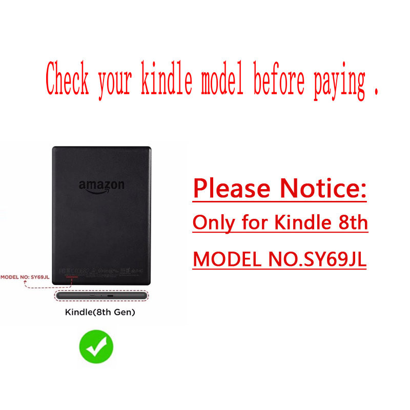 Futrola Kindle 8 za Kindle (8. generacija, 2016.) s pametnijim Sleep&Wake/Magnatic zatvaračem/stalkom/remenom za ruku za model br. SY69JL