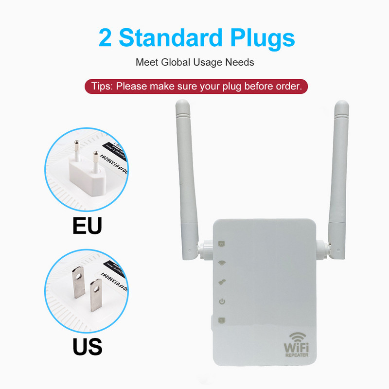 ZBT 2.4Ghz WiFi Repeater Vezeték nélküli 2.4G Wifi Extender Wi-Fi erősítő 300Mbps nagy hatótávú Wi-Fi jelerősítő WPS beállítás EU csatlakozó