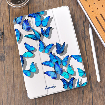 Butterfly iPad Pro 11 ümbrisele 2020 10.2 8th Air 4 Mini 5 pliiatsihoidjaga 7th 6th Pro 12.9 Funda Air 2 kate 10.5 Air 3