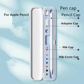 Paredzēts Apple Pencil Box 1/2 cietajam iPad zīmuļa futrālim, skārienpildspalvas vāciņam, uzglabāšanas kastītei, pārnēsājamam turētājam uzgaļa futrālim iPencil piederumi irbulis