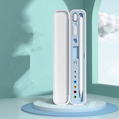 Paredzēts Apple Pencil Box 1/2 cietajam iPad zīmuļa futrālim, skārienpildspalvas vāciņam, uzglabāšanas kastītei, pārnēsājamam turētājam uzgaļa futrālim iPencil piederumi irbulis