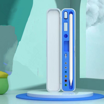 Paredzēts Apple Pencil Box 1/2 cietajam iPad zīmuļa futrālim, skārienpildspalvas vāciņam, uzglabāšanas kastītei, pārnēsājamam turētājam uzgaļa futrālim iPencil piederumi irbulis