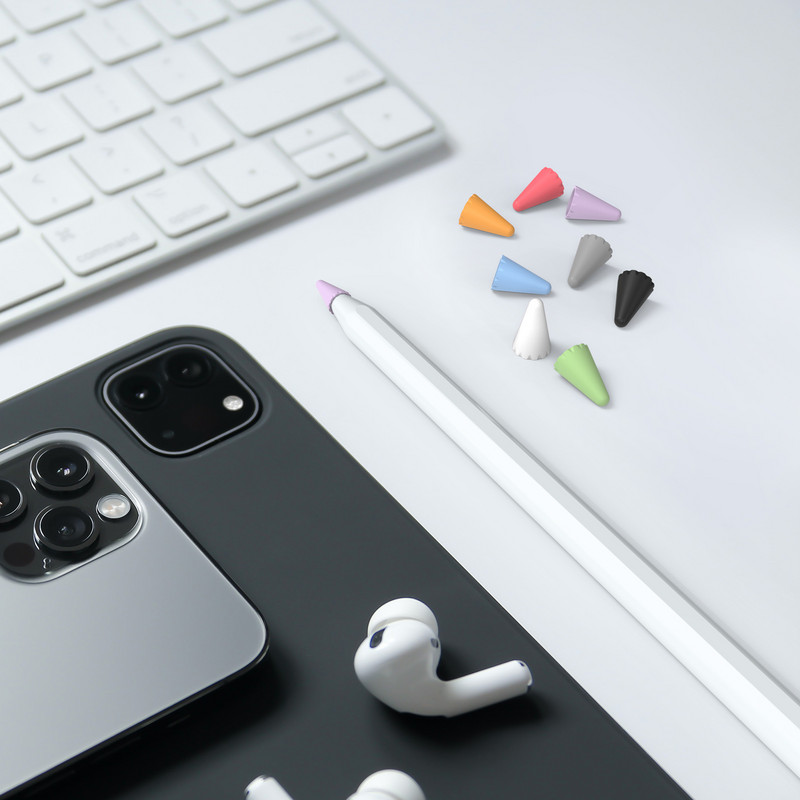 8 buc. Husă de înlocuire din silicon pentru Apple Pencil 1 2 Husă pentru stilou cu ecran tactil Husă pentru stilou cu penit Husa de protecție pentru Apple Pencil