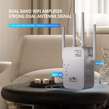 2,4G 5Ghz Ασύρματο WiFi Repeater D9 Ενισχυτής σήματος Wi Fi 1200Mbps Ενισχυτής WiFi 5G Wi Fi Long Range Extender Wi fi Booster