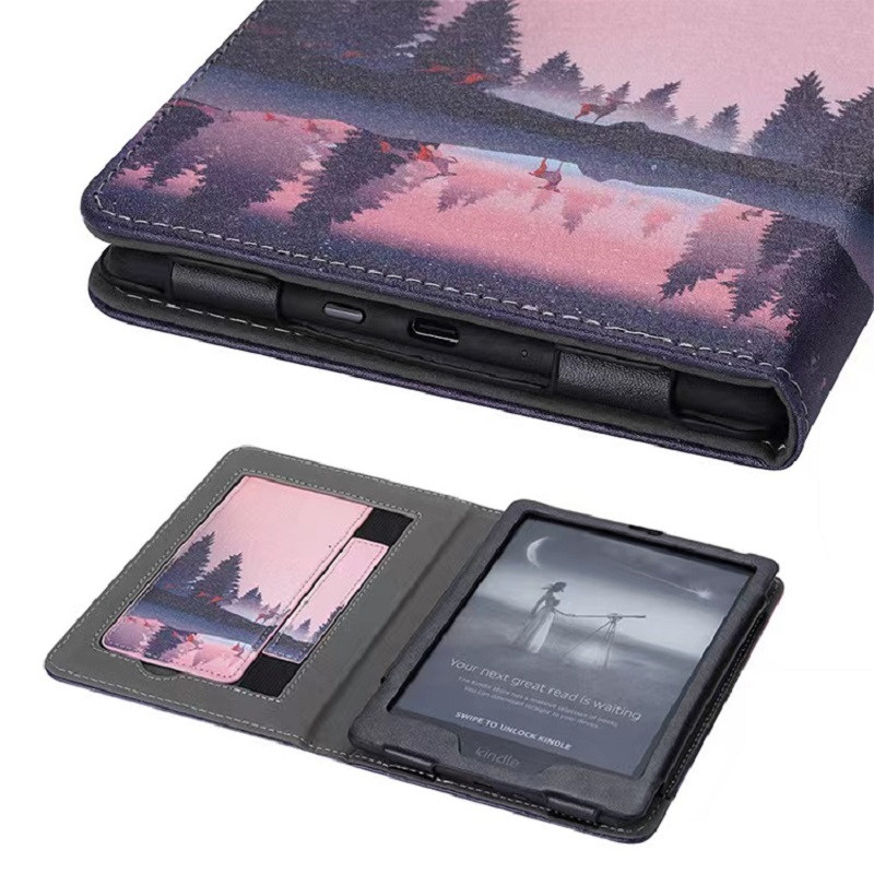 За калъф Kindle Paperwhite 5/4/3/2/1 със стойка/каишка за ръка и интелигентен капак за автоматично заспиване/събуждане за Kindle Paperwhite 11-то поколение