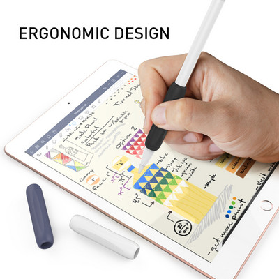 Navlaka za olovku Silikonska zaštitna navlaka za Apple Pencil 1/2, otporna na udarce, otporna na ogrebotine, neklizajuća futrola za držanje olovke s dodirnim zaslonom