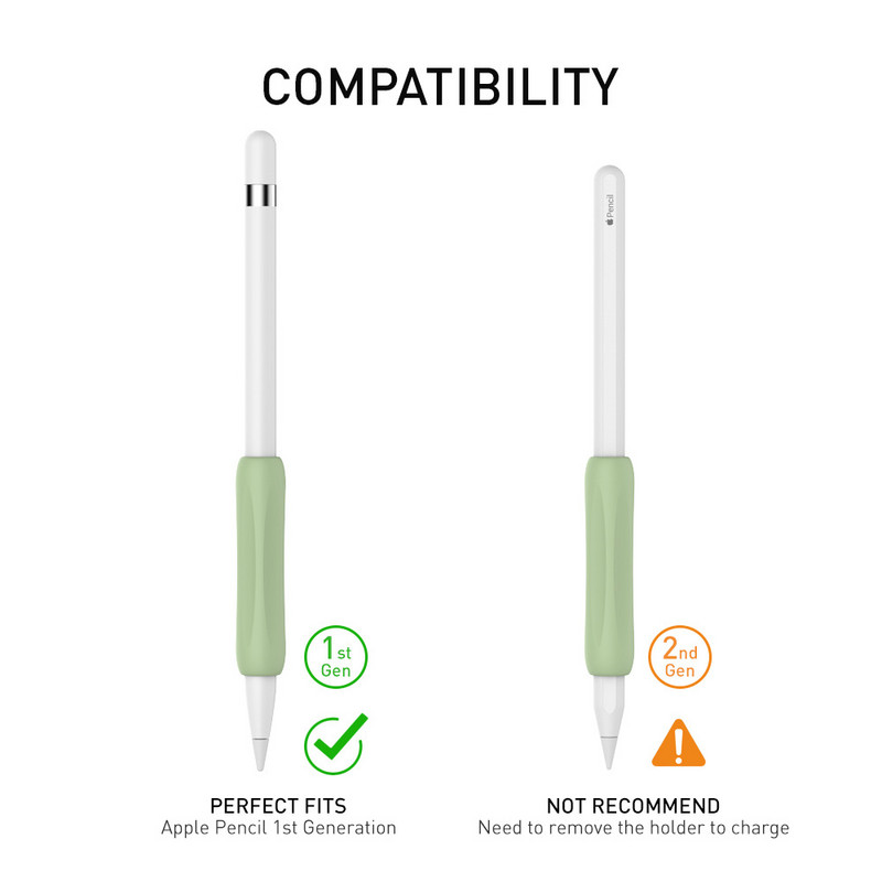 Navlaka za olovku Silikonska zaštitna navlaka za Apple Pencil 1/2, otporna na udarce, otporna na ogrebotine, neklizajuća futrola za držanje olovke s dodirnim zaslonom