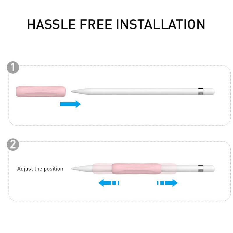 Navlaka za olovku Silikonska zaštitna navlaka za Apple Pencil 1/2, otporna na udarce, otporna na ogrebotine, neklizajuća futrola za držanje olovke s dodirnim zaslonom