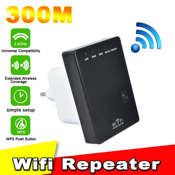 Μίνι ασύρματος δρομολογητής 300Mbps WiFi Router Repeater Range Extender Bridge Access Point wi fi Range roteador Extender EU Plug