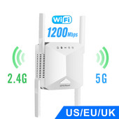 Repetor WiFi 5G Amplificator Wifi Extensor de semnal Wifi Rețea Amplificator Wifi 1200Mbps 5 Ghz Repetor Wi-Fi fără fir cu rază lungă de acțiune