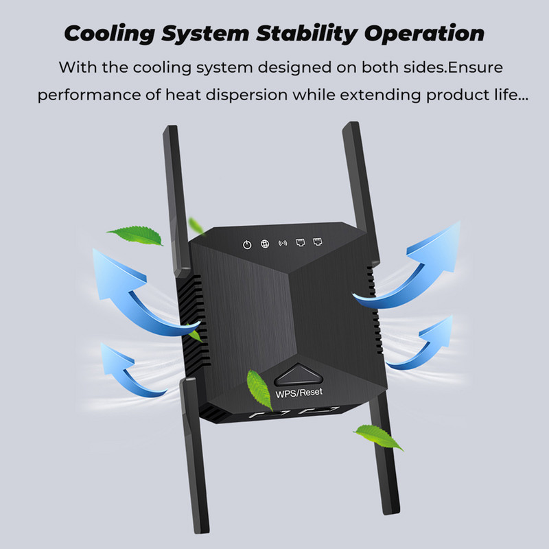 Repetor WiFi 5G Amplificator Wifi Extensor de semnal Wifi Rețea Amplificator Wifi 1200Mbps 5 Ghz Repetor Wi-Fi fără fir cu rază lungă de acțiune
