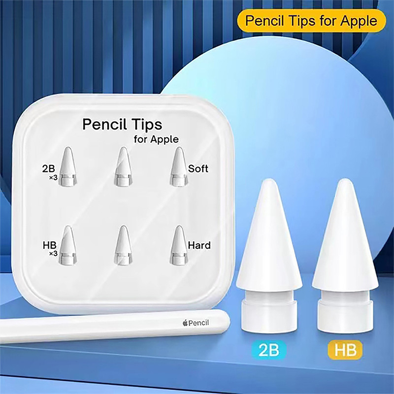 Ceruzavégek Apple Pencilhez 1. 2. generációs dupla rétegű 2B és HB és vékony Apple ceruzahegy 5 éves használathoz elegendő