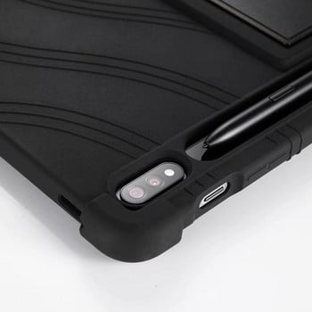 Устойчив на падане калъф за Samsung Galaxy Tab S8 11 инча SM-X700 X706 X706N Мек силиконов държач за стойка