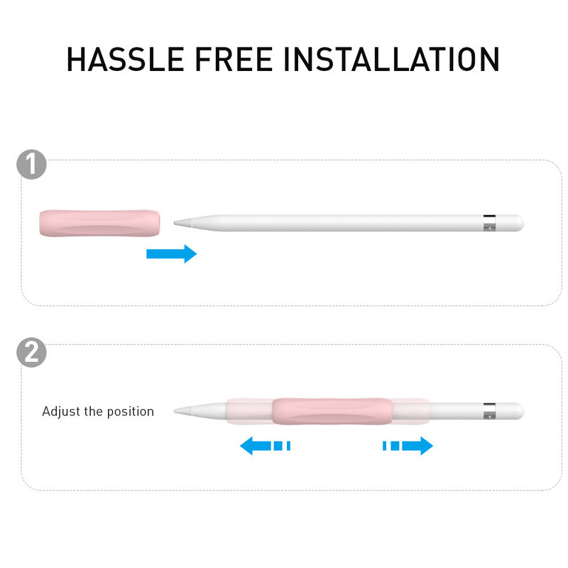 3Pcs/set Silikonski zaštitni poklopac za Apple Pencil 1 Anti-scratch Stylus Pen Grip Case za iPad Pro Air Pencil 1. Dodaci