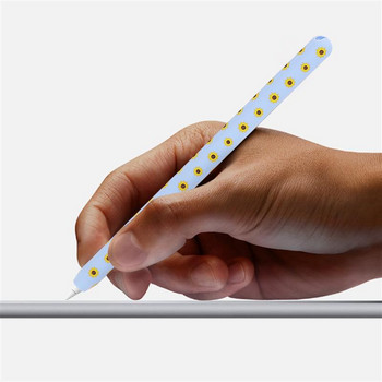 Силиконова капачка за протектор с дизайн на цветя, съвместима с Apple Pencil 2