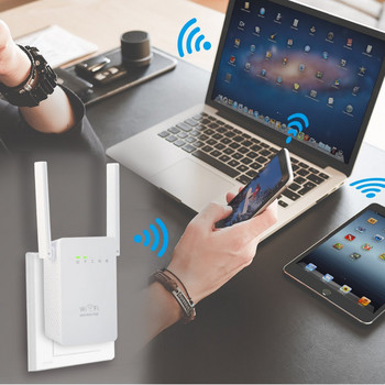 Ασύρματος δρομολογητής WIFI Repeater 300Mbps Διπλής κεραίας Ενίσχυση εύρους σήματος Επέκταση δικτύου Wi-fi 802.11N Δίκτυο ΕΕ/ΗΠΑ/Η.Β./Αυστρία Βύσμα τοίχου