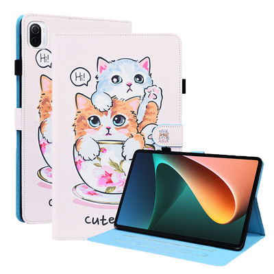 Husă cu animale din desene animate pisici Funda pentru Xiaomi Pad 5 Husă pentru copii cu suport pentru Xiaomi Mi Pad 5 Husă Mi Pad 5 Husă pentru copii Husă de protecție