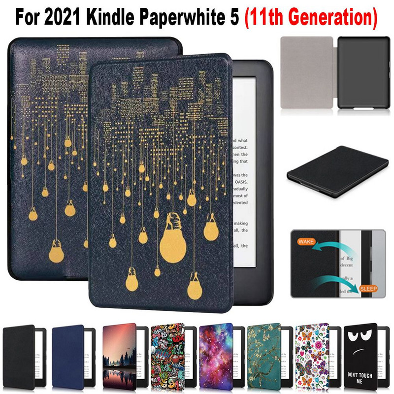 „Wake/Sleep“ apsauginis apvalkalas, 6,8 colio išmanusis dangtelis, PU oda, skirta „Kindle Paperwhite 5“ 11 kartos 2021 m.